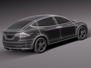 Tesla Model X Prototype 2012 3D Model