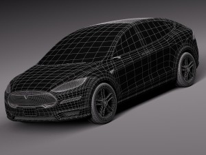 Tesla Model X Prototype 2012 3D 모델