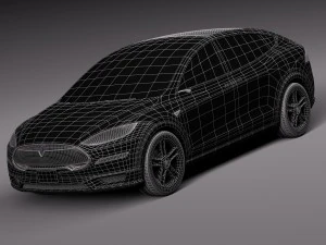 Tesla Model X Prototype 2012 3D Model