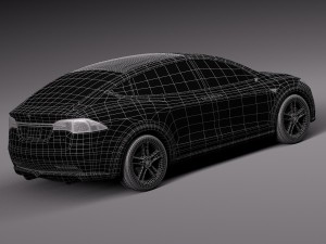 Tesla Model X Prototype 2012 3D 모델