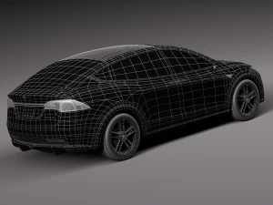 Tesla Model X Prototype 2012 3D Model