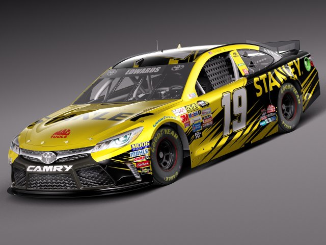 Nascar Toyota Camry Stanley Carl Edwards 2015 3D-Modell .c4d .max .obj .3ds .fbx .stl .blend 