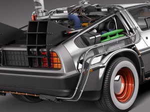 Back To The Future Delorean Episode 3 Wild West 3D Model