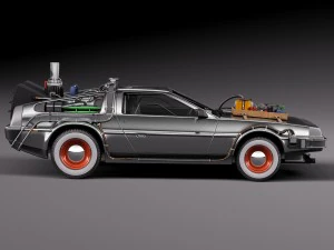Back To The Future Delorean Episode 3 Wild West 3D Model