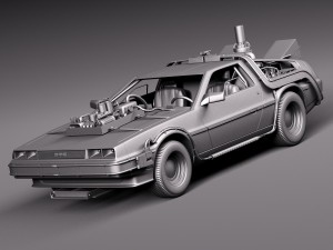 Back To The Future Delorean Episode 3 Wild West 3D Model