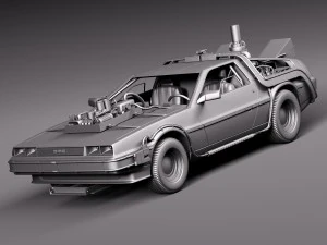 Back To The Future Delorean Episode 3 Wild West 3D Model