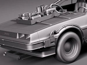 Back To The Future Delorean Episode 3 Wild West 3D Model