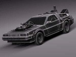 Back To The Future Delorean Episode 3 Wild West 3D Model