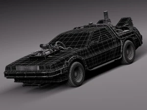 Back To The Future Delorean Episode 3 Wild West 3D Model