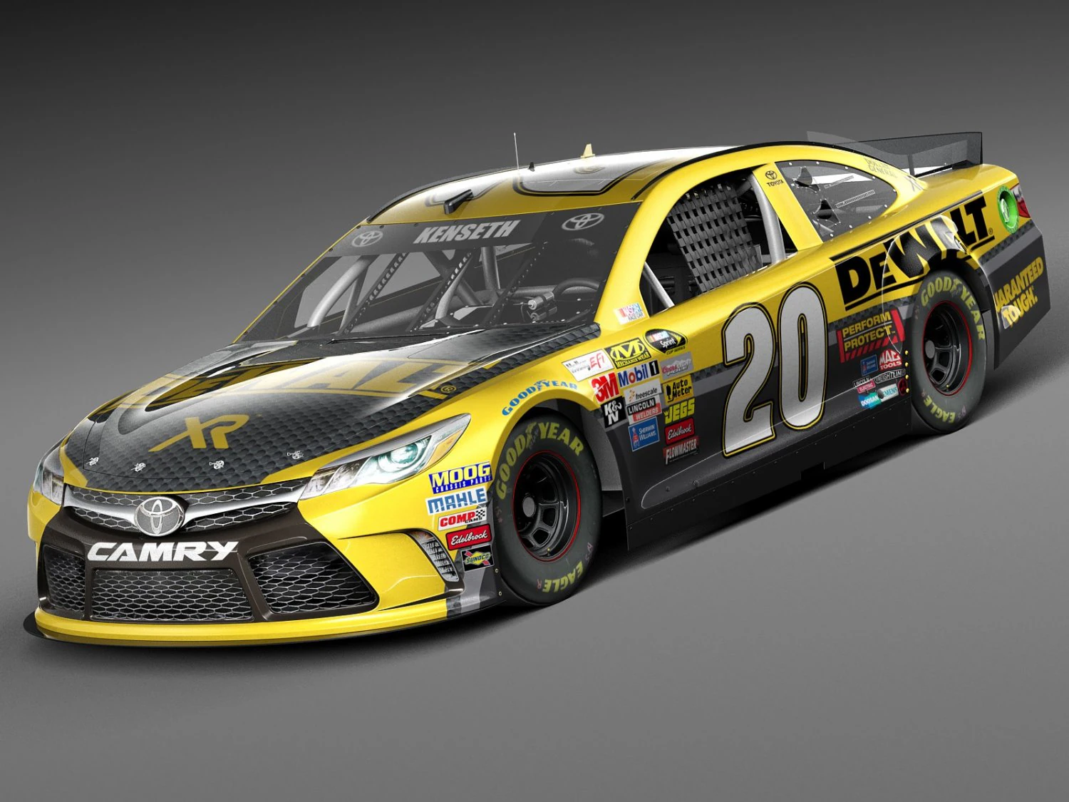 Nascar Toyota Camry Dewalt Matt Kenseth 2015 3D Model .c4d .max .obj .3ds .fbx .stl .blend 