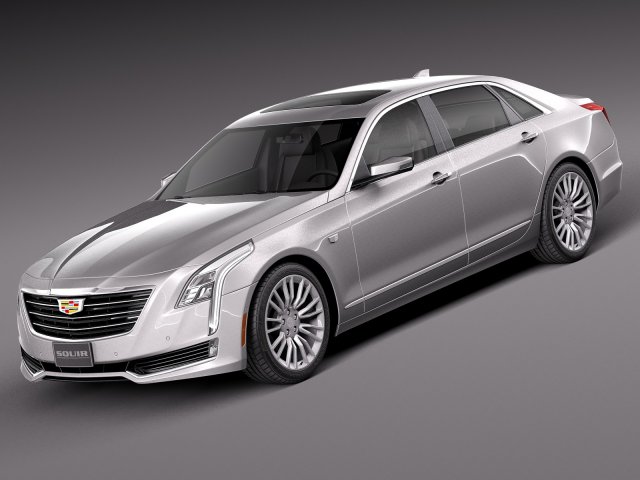 Cadillac CT6 2016 3D Модель .c4d .max .obj .3ds .fbx .stl .blend 