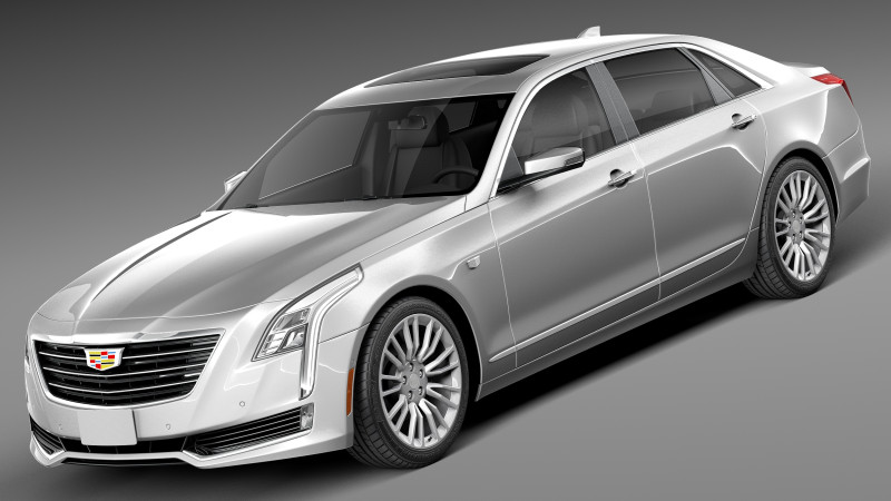 Cadillac CT6 2016 3D Model .c4d .max .obj .3ds .fbx .stl .blend