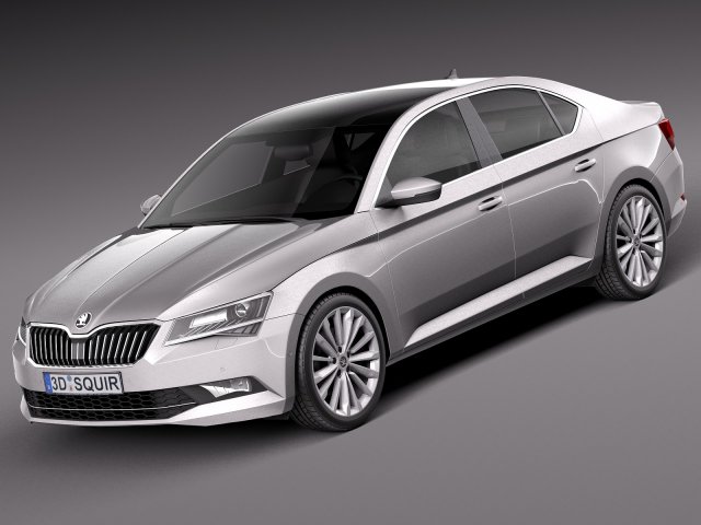 skoda superb 2016 3D Model .c4d .max .obj .3ds .fbx .stl .blend 