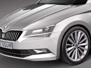 skoda superb 2016 3D Model