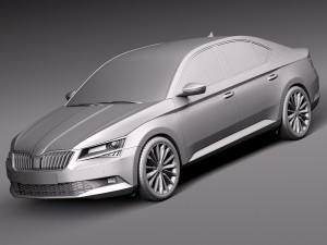skoda superb 2016 3D Model