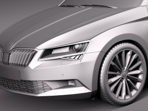 skoda superb 2016 3D Model