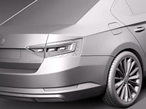 skoda superb 2016 3D Model