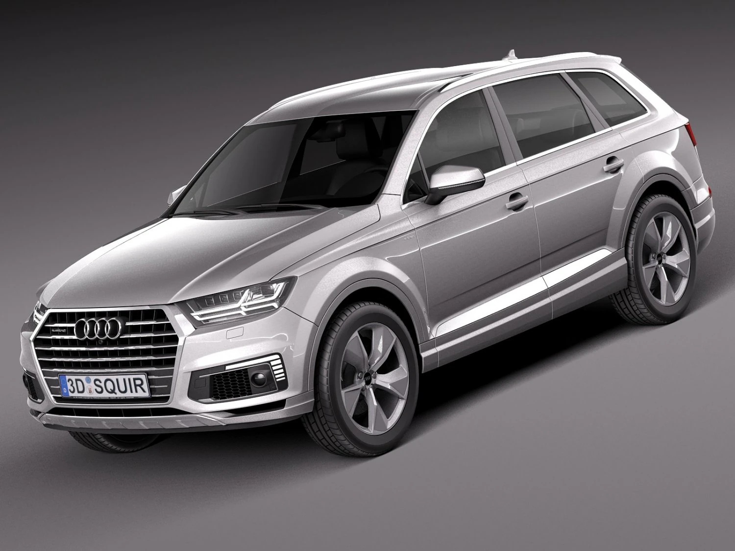 Audi Q7 E-tron 2017 Modelo 3D .c4d .max .obj .3ds .fbx .stl .blend 