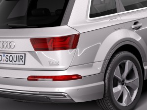 Audi Q7 E-tron 2017 Model 3D
