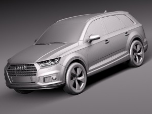 Audi Q7 E-tron 2017 Model 3D