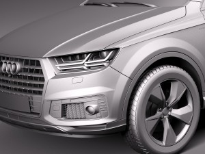 Audi Q7 E-tron 2017 Model 3D