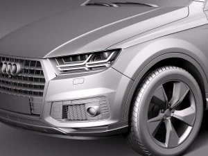 Audi Q7 E-tron 2017 Modelo 3D