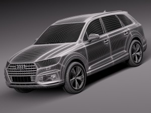 Audi Q7 E-tron 2017 Model 3D