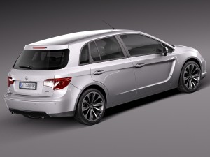 Generic Average Hatchback 2015 3D Model