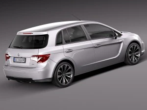 जेनेरिक औसत हैचबैक 2015 3D मॉडल