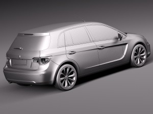 Generic Average Hatchback 2015 3D Model