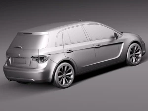 जेनेरिक औसत हैचबैक 2015 3D मॉडल