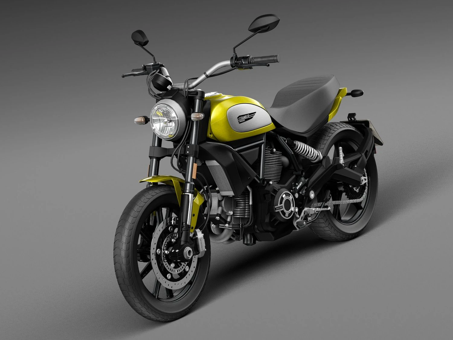 Ducati Scrambler Icon 2015 3D Model .c4d .max .obj .3ds .fbx .stl .blend 