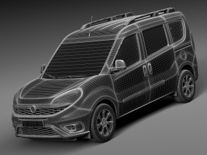 Fiat Doblo Passenger 2015 Modello 3D