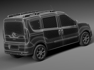 Fiat Doblo Passenger 2015 Modello 3D