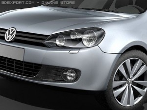 Volkswagen Golf VI 2009 3D Model