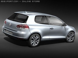Volkswagen Golf VI 2009 3D Model