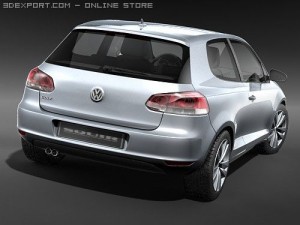 Volkswagen Golf VI 2009 3D Model