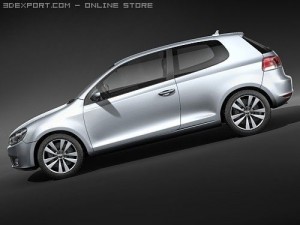 Volkswagen Golf VI 2009 3D Model