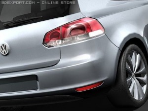 Volkswagen Golf VI 2009 midpoly 3D मॉडल