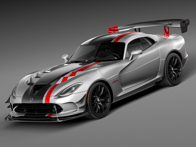 Dodge Viper ACR 2016 Modelo 3D .c4d .max .obj .3ds .fbx .stl .blend 