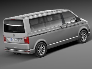 Volkswagen Transporter Multivan T6 2016 3D 모델