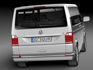 Volkswagen Transporter Multivan T6 2016 3D 모델