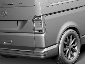 Volkswagen Transporter Multivan T6 2016 3D 모델