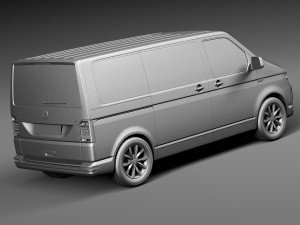 Volkswagen Transporter Multivan T6 2016 3D 모델