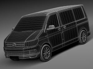 Volkswagen Transporter Multivan T6 2016 3D 모델