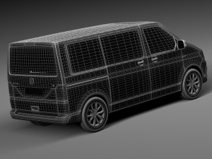 Volkswagen Transporter Multivan T6 2016 3D 모델