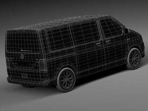 Volkswagen Transporter Multivan T6 2016 3D 모델
