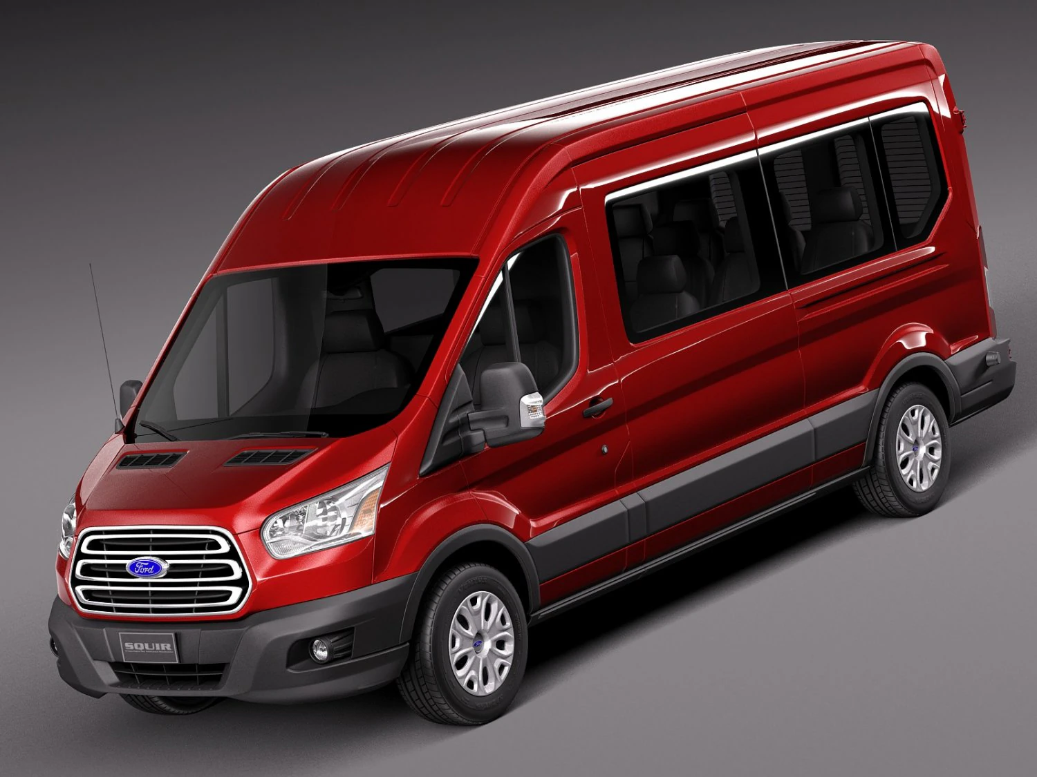 Transit Medium Passenger 2014 3D Model .c4d .max .obj .3ds .fbx .stl .blend