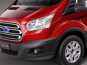 Transit Medium Passenger 2014 3D Model