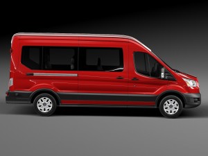 Transit Medium Passenger 2014 3D Model